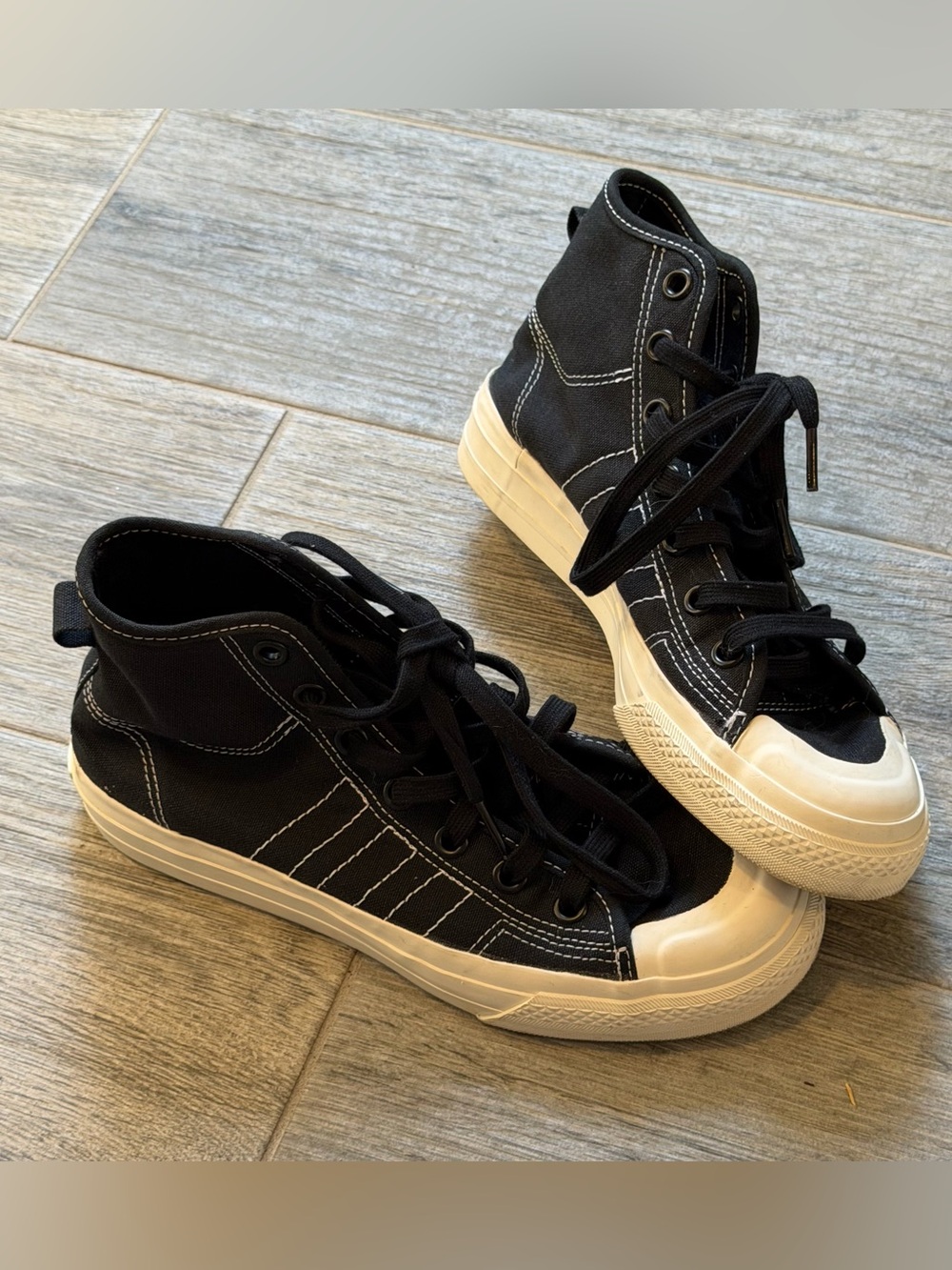 Adidas Nizza RF High Core Black Men's Size 5.5 Sneaker Shoes